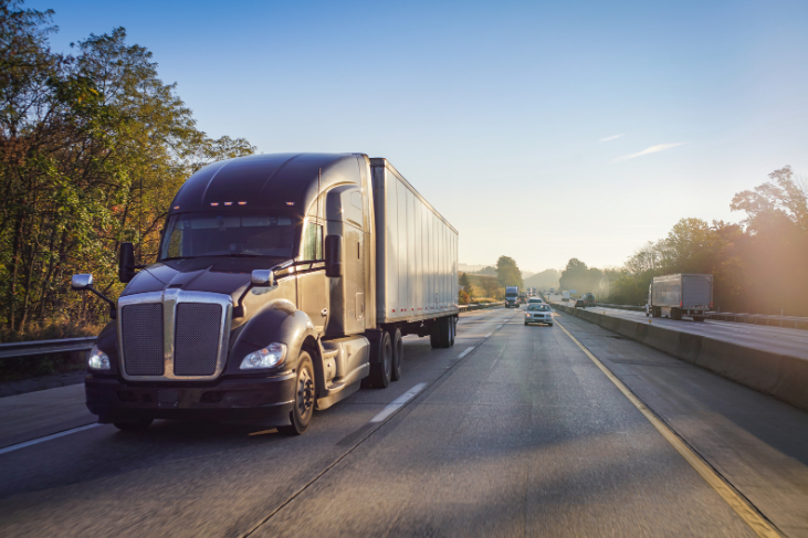 Semi-truck on Interstate