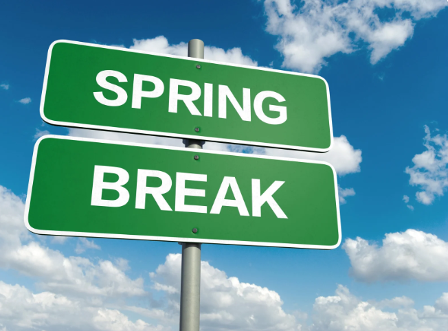 Spring Break Road Sign